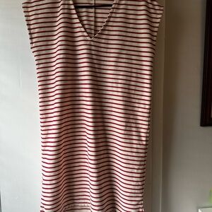 Madewell Red & White Striped Dress